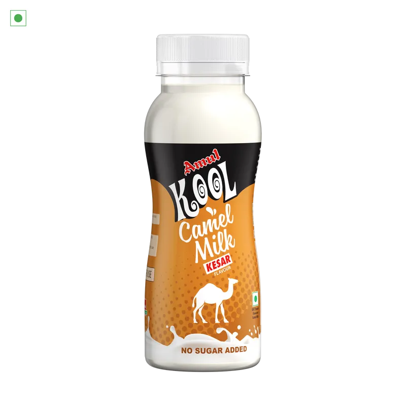Amul Flavoured Camel Milk Bottle, 180 mL | Pack of 8