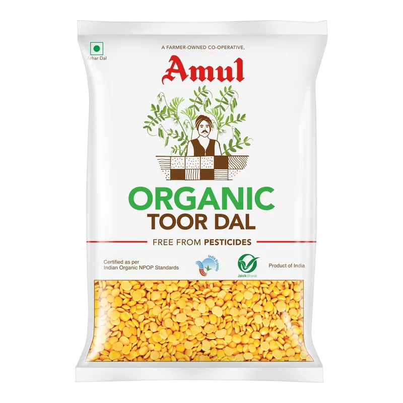 Amul Organic Toor Dal, 500 g | Pack of 3