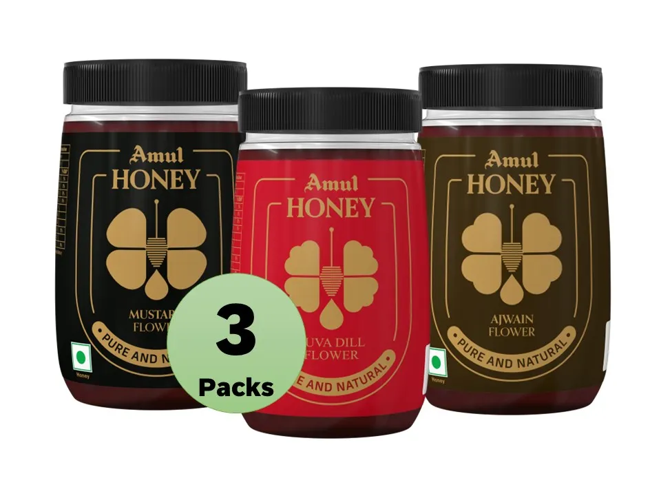 Amul Honey | Pack of 3 Mono-Floral Honey (3 units x 250g)