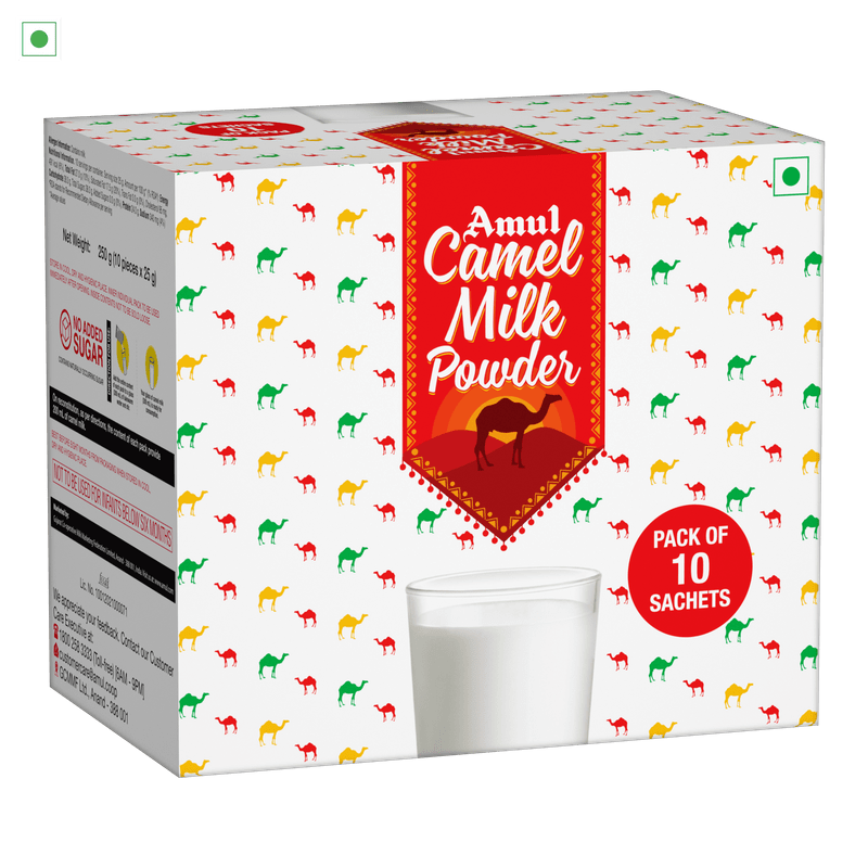Amul Camel Milk Powder, 25 g | Pack of 10 Sachets