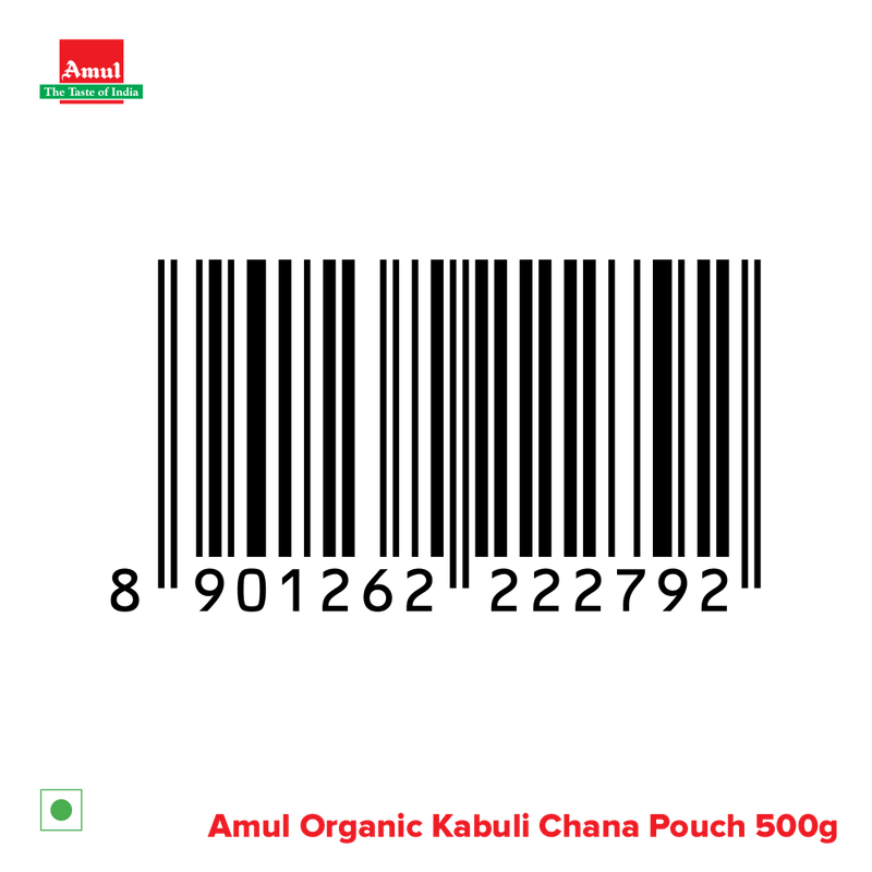 Amul Organic Kabuli Chana, 500 g | Pack of 3