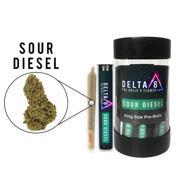 Delta8rolls.com™ D8 Pre-Rolls | Sour Diesel (Sativa)