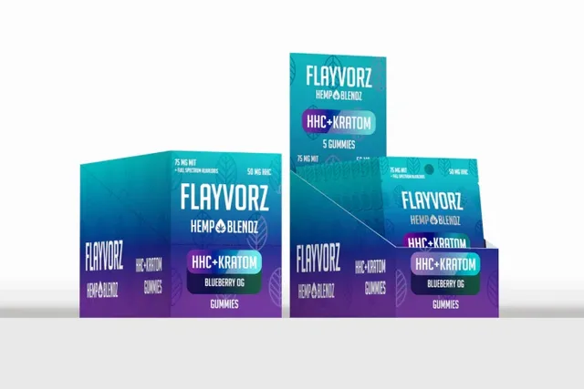 Flayvorz HempBlendz Kratom + Cannabinoid Gummies | Blueberry OG