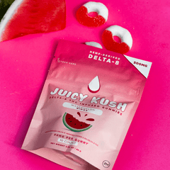Juicy Kush Delta-8 Gummies: Watermelon Rings