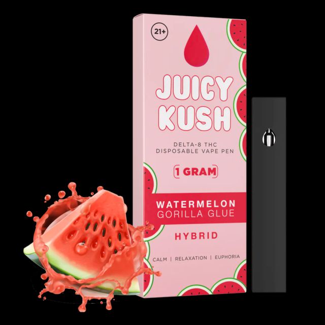 Juicy Kush Watermelon Gorilla Glue Delta-8 Disposable Vape Pen 1g