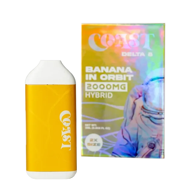 Coast Smokes 2ml Rechargeable Disposable Delta-8 Vape - Banana in Orbit