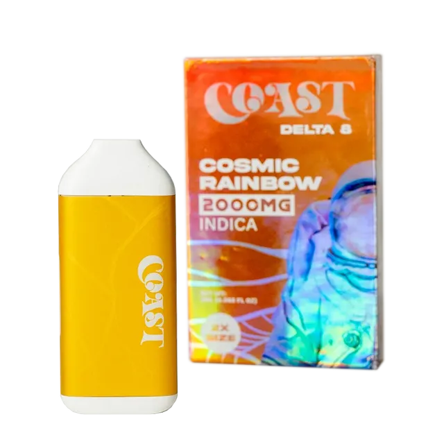 Coast Smokes 2ml Rechargeable Disposable Delta-8 Vape - Cosmic Rainbow