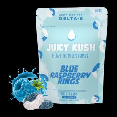 Juicy Kush Blue Raspberry Delta-9 Gummies 200mg