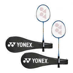 Yonex GR 303 Aluminium Blend Badminton Racquet with Full Cover, Set of 2 Blue