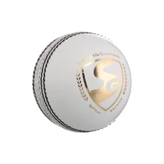 SG Shield 20 Cricket Leather Ball for Adult , White - 1PC