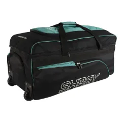 SHREY 1779 Match Cricket Wheelie Bag - Black/Green