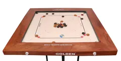 KD Golden Carrom Board Jumbo Antique Indoor Board Game Approved by Carrom Federation of India & Maharashtra Carrom Association