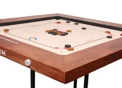 KD Golden Carrom Board Jumbo Antique Indoor Board Game Approved by Carrom Federation of India & Maharashtra Carrom Association