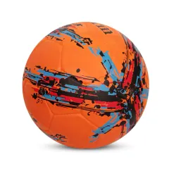 Nivia Storm Rubber Moulded Football, Orange - Size 5