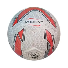 HRS FB-100 Radiant Football, White/Red - Size 5