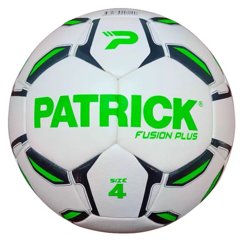 Patrick Fusion Plus Football, Size 4 (Black/Lime/Silver)