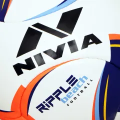 Nivia Ripple Beach Football, Size 5 (White/Blue)