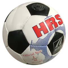 HRS Trainer Synthetic Rubber Football - (Black/White) Size 5