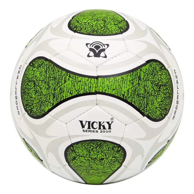 Vicky Challenger Football, White/Green- Size 5