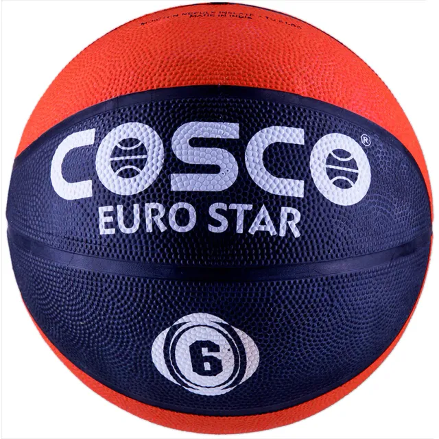 Cosco Euro Star Basketball, Black/Brown (Size 6)