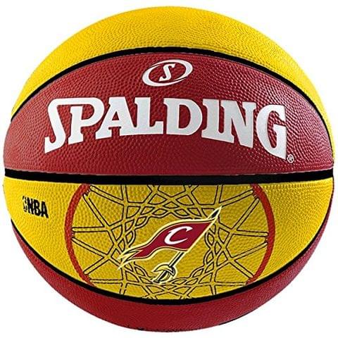 Spalding Team Cavaliers Basketball - Size: 7, Diameter: 24.25 cm Red/Yellow