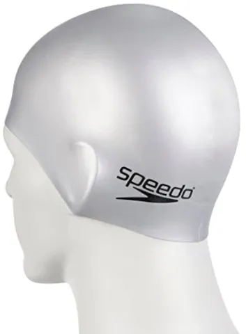 Speedo Unisex-Adult Plain Flat Silicone Swimcap