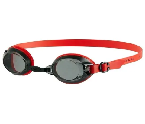 Speedo Adults Jet V2 Goggles, Red/Smoke