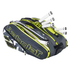 Babolat 751221-370 RHX 12 Pure Aero Rafa Tennis Bag, Grey/Yellow/White