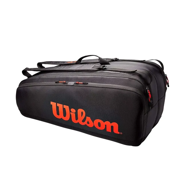 Wlson Tour 12 Tennis Bag, Red/Black