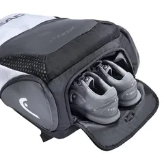 Head Djokovic Tennis Backpack With Shoe Pocket (White/White)