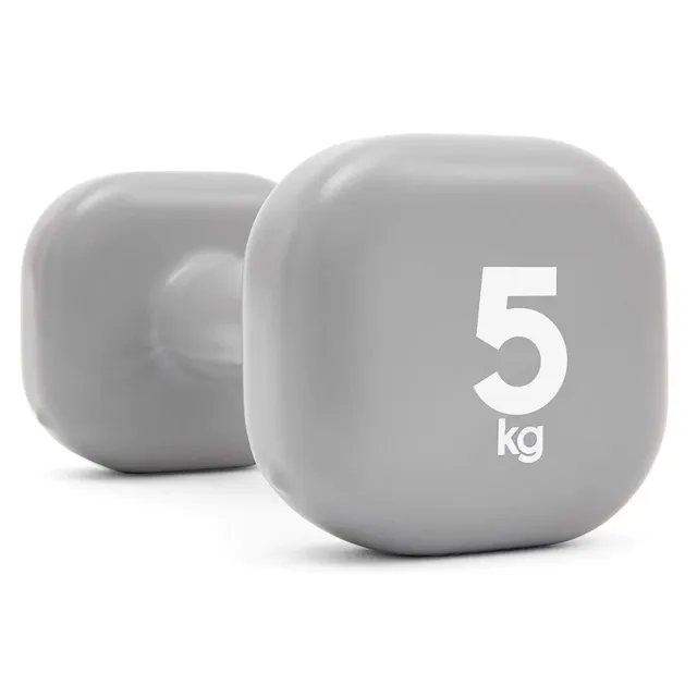Reebok Fixed Weight Dumbbell, 5 Kg (Grey)