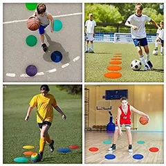 Cougar Agility Dots, Floor dots Non-Slip Rubber Agility Markers for Football, Basketball Training Markers,School Activities, Exercise Drills (Pack of 6)