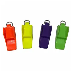 COUGAR PEALESS Bolt Whistle (Pack of 5)|| Pealess Design to Ensure a penetrating || High Frequency Trill|| Plastic Whistle for Football Sports Lifeguards Survival Emergency Training (Multicolour-5)