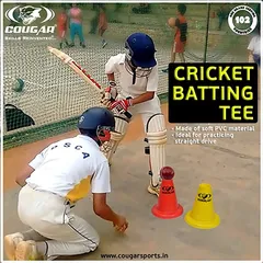 Cougar Cricket Batting Tee Durable PVC Cricket Tee for Developing Footwork & Stroke Play