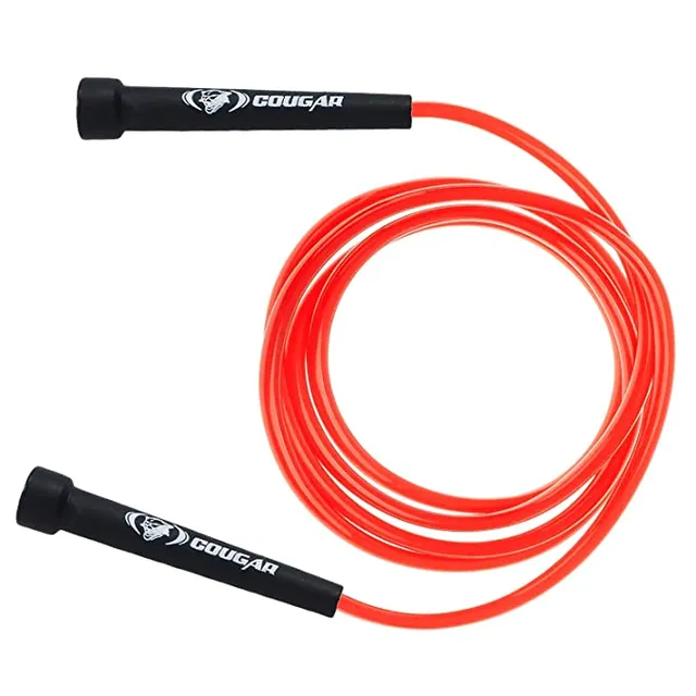 Cougar Jump Rope - Jump Rope for Gym and Home | Skipping Rope for Men, Women, Kids, Children, Weight Loss, Adults | Best Exercise Workout Fitness Accessory Speed in Orange Colour