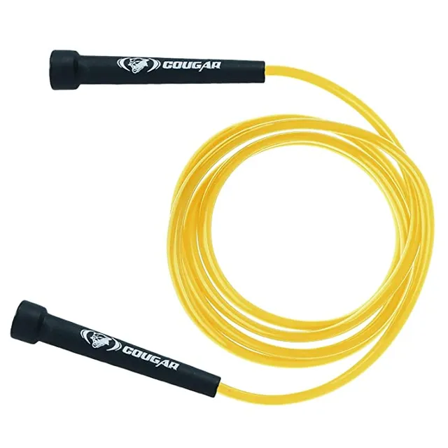 Cougar Jump Rope - Jump Rope for Gym and Home | Skipping Rope for Men, Women, Kids, Children, Weight Loss, Adults | Best Exercise Workout Fitness Accessory Speedy in Yellow Colour