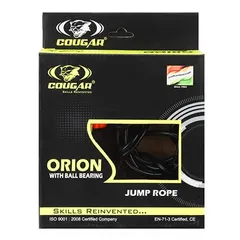 Cougar Jump Rope - Jump Rope for Gym and Home | Skipping Rope for Men, Women, Kids, Children, Weight Loss, Adults | Best Exercise Workout Fitness Accessory Orion in Orange Colour