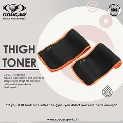 Cougar Thigh Toner Quick Connectors, Neoprene Padded, Resistance Training Workout Equipment for Men/Women