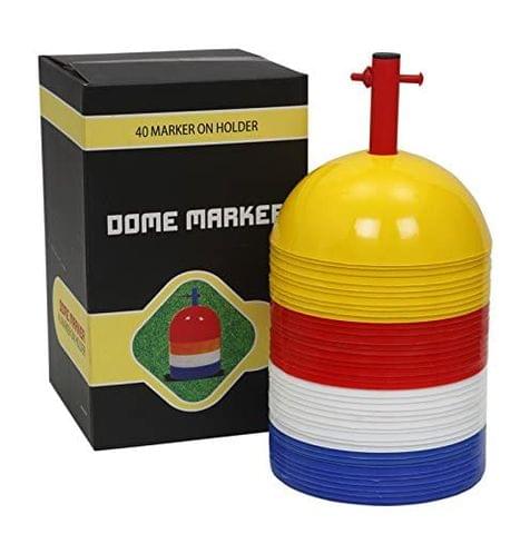 Cougar Dome Marker, Set of 40 , Training Poles with Dome Base and Poles Connector