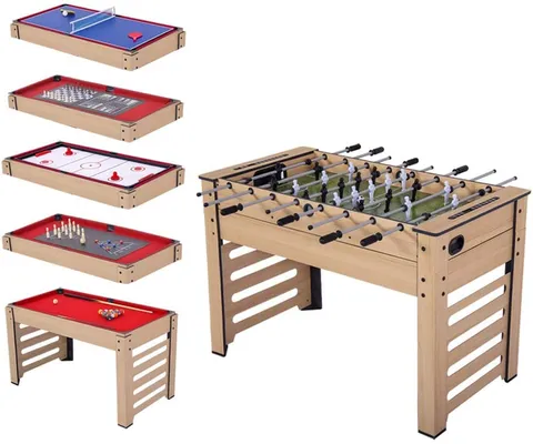 WMX Multi Game Table 8 in 1 Foosball, Air Hockey, Table Tennis, Hockey, Billiards, Bowling Schuffle Board