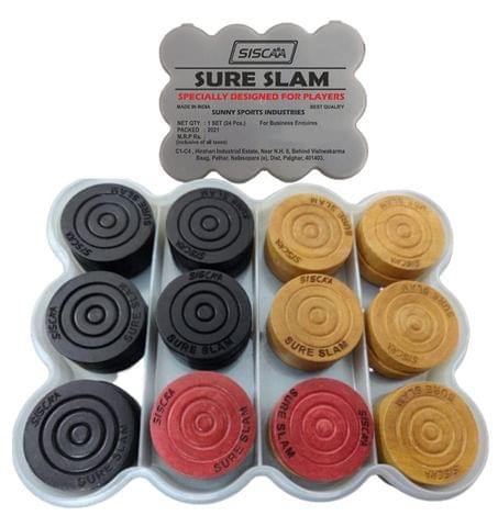 SISCAA Sure SLAM Carrom Coin Premium Tournament Coin