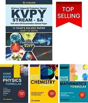 Career Point Kota- KVPY (Stream-SA) 13 Years Solved Paper (2007 to 2019) + PCM Formulae (Set of 3 Books)