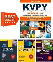 Career Point Kota- KVPY (Stream-SX) 11 Years Solved Papers (2010-2020) with 3 Practice Papers + Handbook of PCB Formulae (Set of 3 Books)