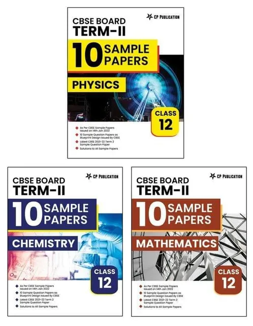 Career Point Kota- PCM Subjects CBSE Class 12 Term-2 10 Sample Question Papers for Board Exam 2022 (Set of 3 Books PCM)