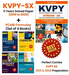 Career Point Kota- KVPY (Stream-SX) 10 Year Solved Papers (2010-2019) with 3 Practice Papers + Handbook of PCMB Formula (Set of 4 Books)