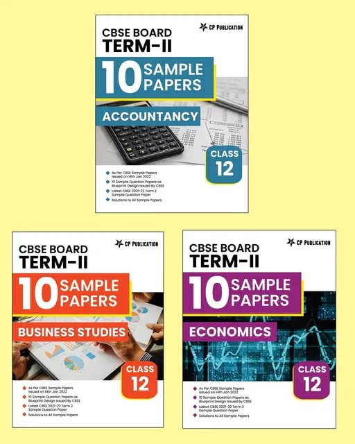 Career Point Kota 10 Sample Question Papers for CBSE Board Term 2 Class 12 Combo Accountancy, Business Studies & Economics Subjects for Board Exam 2022