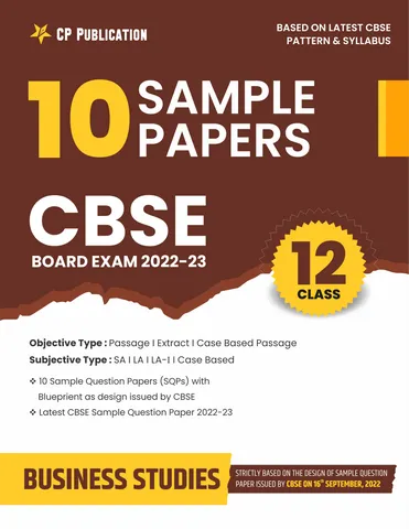 CBSE 10 Sample Question Papers Class 12 Business Studies for 2023 Board Exam