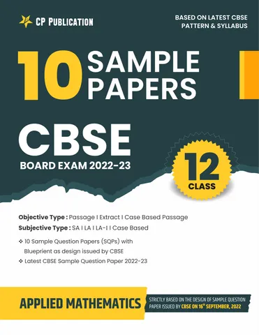 CBSE 10 Sample Question Papers Class 12 Applied Mathematics for 2023 Board Exam