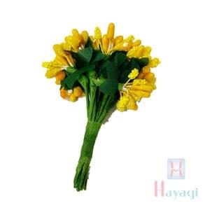 Yellow Floral Hair Juda Pin- Hair Accessory