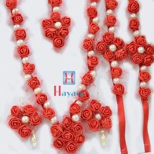 Flower Jewelry Set Red Color Rose Necklace